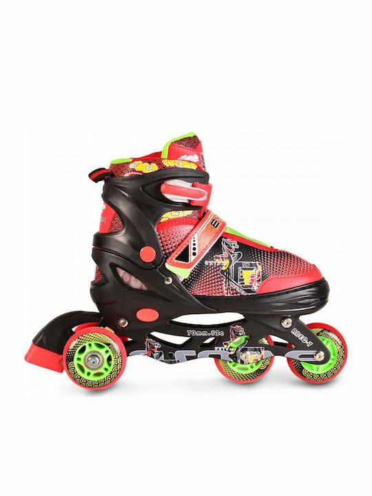 Byox Mask Inline Αυξομειούμενα Rollers Κόκκινα Παιδικά