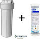 Pentair Slim Line Wasserfiltrationssystem Unter der Spüle / Zentrale Versorgung mit Ersatzfilter Matrikx CTO 5 μm