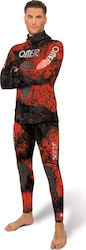 Omer Red Stone Wetsuit Internal Shaved with Chest Pad for Speargun Camouflage 7mm