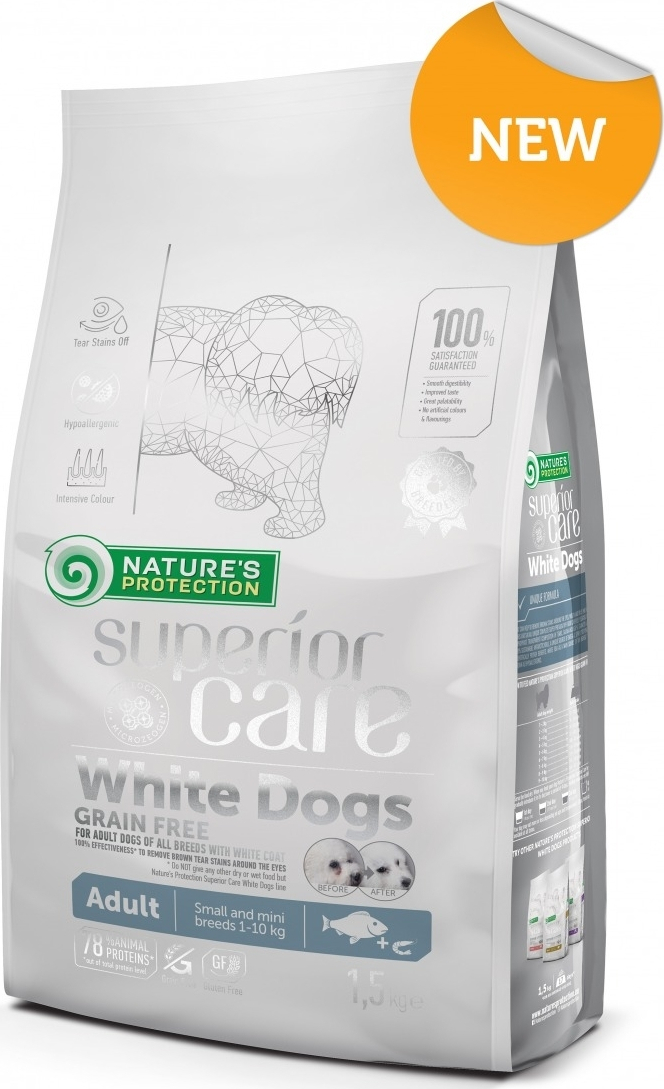 Nature's Protection Superior Care White Dogs Adult 10kg Ξηρά Τροφή για ...