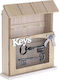 Click Wall Key Holder Wooden Natural Beige 3 positions 21x6x27cm