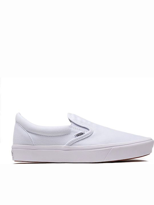 ComfyCush Men's Canvas Slip-Ons White