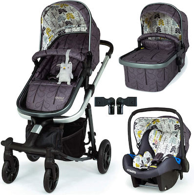 Cosatto Giggle Quad 3 in 1 Verstellbar 3 in 1 Baby Kinderwagen Geeignet für Neugeborene Gray