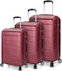 Benzi Travel Suitcases Hard Burgundy Maximum He...