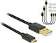 DeLock Редовна USB 2.0 до микро USB кабел Черен 0.9м (83680) 1бр