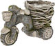 Iliadis Decorative Bicycle Basket 38x20x22 Plant Pot Polyester Gray 38x20cm