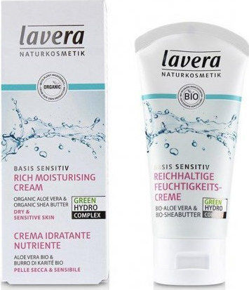 Lavera Basis Sensitiv Rich Ενυδατική Κρέμα Προσώπου Ημέρας με Aloe Vera 50ml
