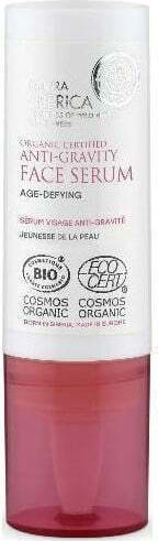 Natura Siberica Organic Certified Anti-Gravity Moisturizing & Anti-aging Serum Face with Vitamin E & Hyaluronic Acid for Detoxification & Firming 15ml