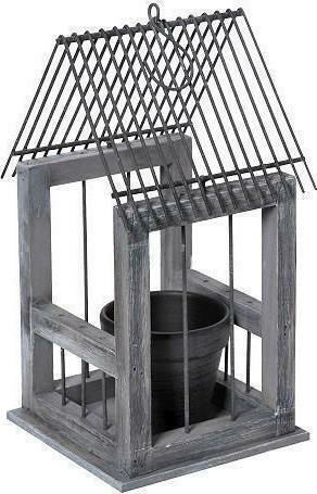 Espiel Саксия Дърво Сив 16x18.5x32εκ.