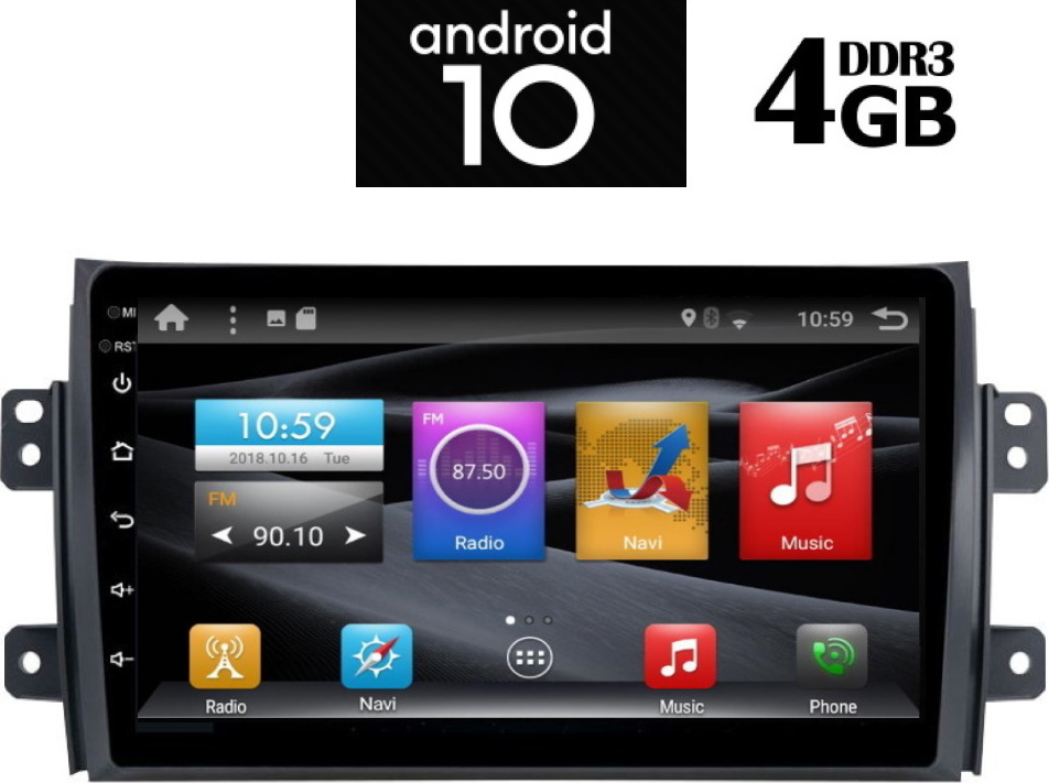 Digital IQ IQAN X436 GPS Ηχοσύστημα Αυτοκινήτου για Fiat Sedici