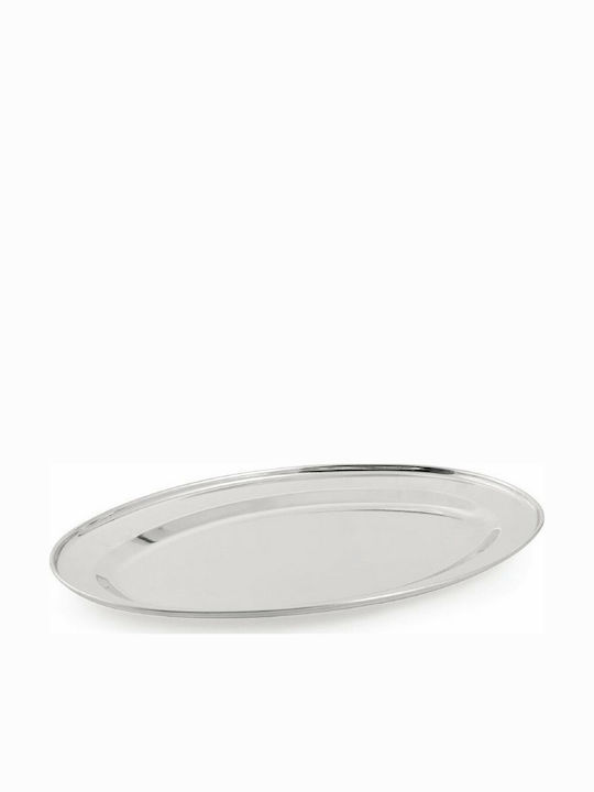 Galileo Πιατέλα Inox 35cm Serving Platter Oval Silver 35cm