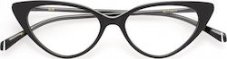 Kaleos Mundson Plastic Eyeglass Frame Cat Eye Black MUNDSON 1 Kaleos Mundson Plastic Eyeglass Frame Cat Eye Black MUNDSON 1