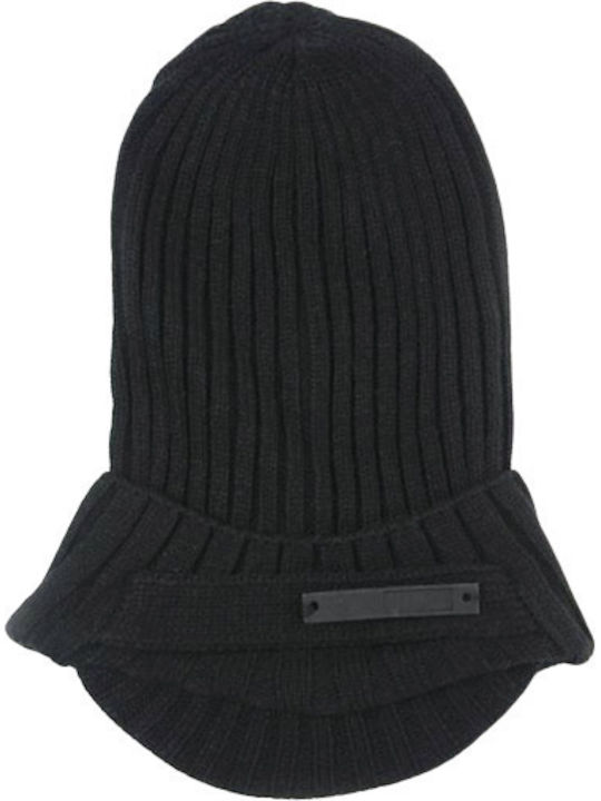 Shaw Brim Beanie Männer Beanie mit Rippstrick in Schwarz Farbe