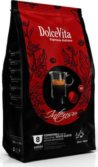 Dolce Vita Капсули Еспресо Intenso Съвместими с машина Dolce Gusto 64капси