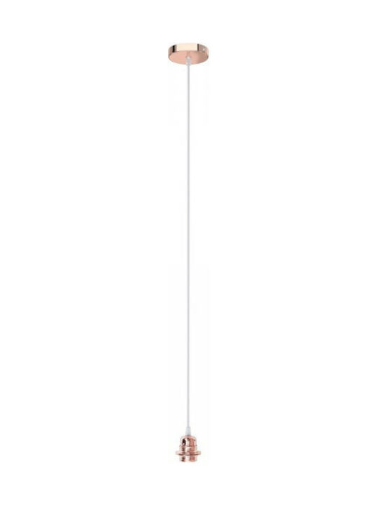 Rendl Light Studio Elisa Copper Pendant Light Suspension for Socket E27 White