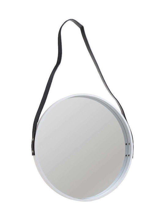 Click Καθρέπτης Τοίχου με Λευκό Μεταλλικό Πλαίσιο Mήκους 40cm