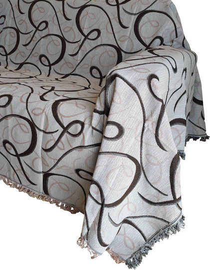 Le Blanc Curves Three-Seater Sofa Throw Brown Le Blanc Curves Three-Seater Sofa Throw Brown
