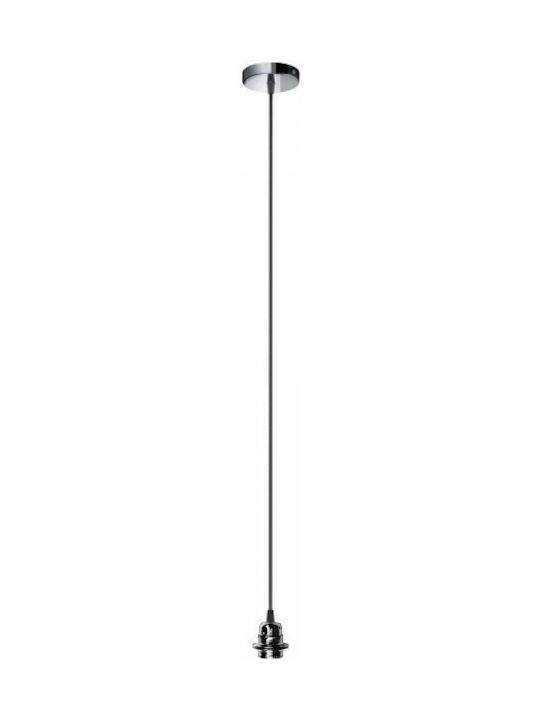 Rendl Light Studio Elisa Black Chrome Pendant Light Suspension for Socket E27 Black