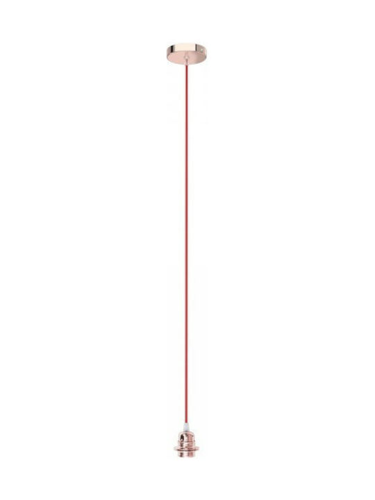 Rendl Light Studio Elisa Copper Pendant Light Suspension for Socket E27 Red