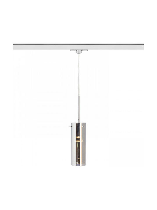 Rendl Light Studio Sanssouci Chrome Pendant Light Single-Light Rail for Socket E27 Silver