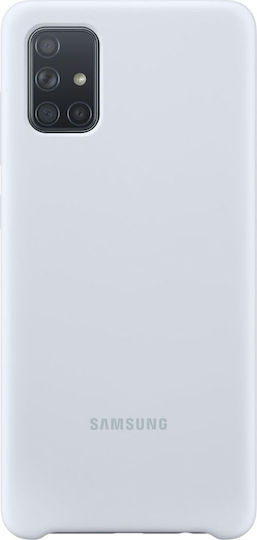 Samsung Soft Touch Cover Back Cover Silicon Argintiu (Galaxy A71)
