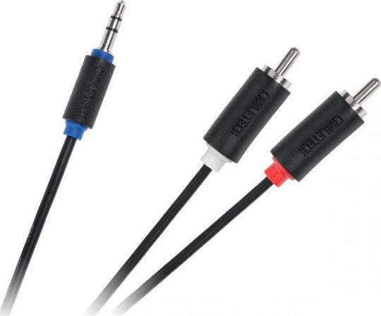Cabletech Καλώδιο Ήχου 3.5mm male - RCA male Μαύρο 3m 10503-102
