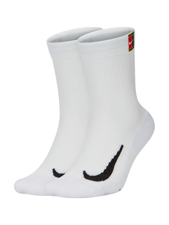 Nike Court Multiplier Șosete pentru Tenis Albe 1 pereche