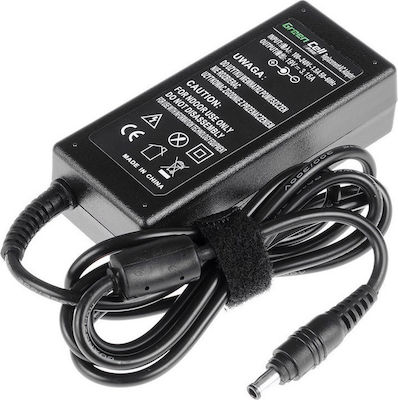 Green Cell Laptop Charger 60W 19V 3.16A for Samsung with Detachable Power Cord