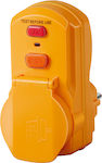 Brennenstuhl Single Socket with Surge Protection Yellow