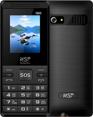 NSP 1850DS Dual SIM (32MB/32MB) Mobil cu Butone Mari Negru