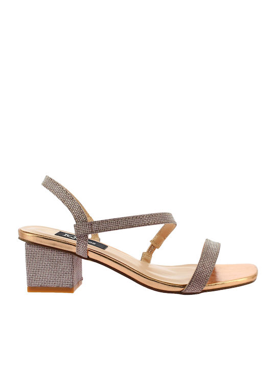 Y5676 Sandals with Strass Bronze