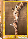 Giraffe Mother's Kiss Puzzle 2D 1000 Stücke