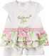 Funky Baby Bodysuit Set Short-Sleeved White