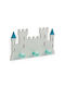 Djeco Wooden Kids Wall Mounted Hanger with Hooks Castle Hanger 37x20.5cm
