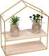 Shelf Wall Home Gold 25.5x11x29cm