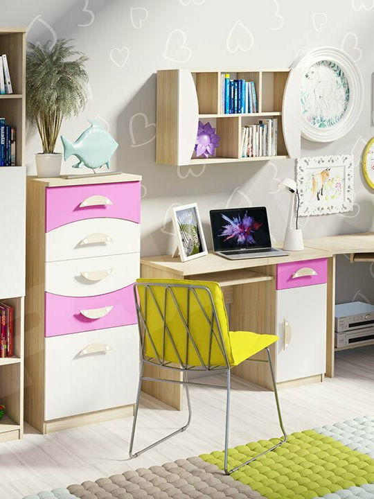 Kinder Regaleinheit Tenus Plus Natural-White 100x23x50εκ.