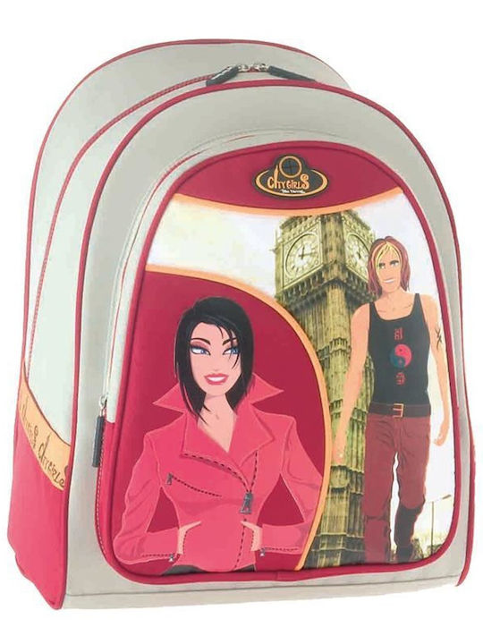 Next Girls London School Bag Backpack Elementary, Elementary in Pink color