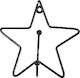 Minene Metallic Kids Wall Mounted Hanger with One Hook Star Black 12x12cm