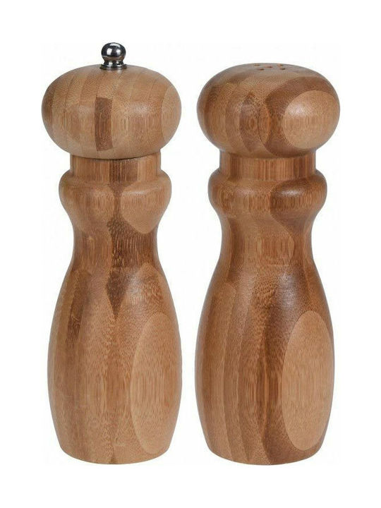 Koopman Manual Wooden Spice Mill Set Brown 2pcs