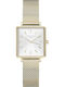 Rosefield Boxy XS Women's Watch with Gold Metal Bracelet