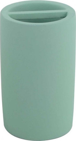 Marva Toothbrush Holder Cement Tabletop Cup Holder Concrete Green