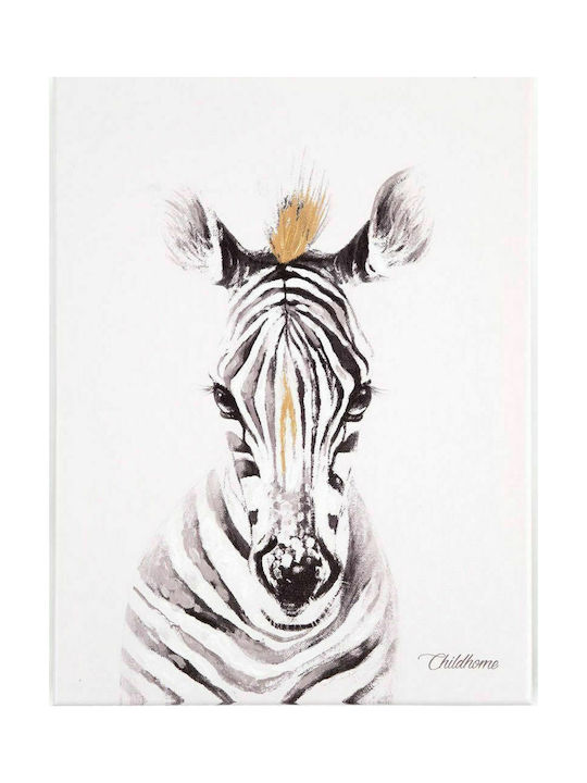 Childhome Παιδικός Πίνακας Zebra σε Καμβά 30x40εκ.
