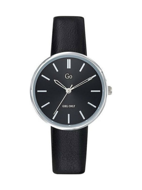 Go Girl Only Girl Only Γυναικείο Ρολόι 34mm Μπαταρίας με Μαύρο Δερμάτινο Λουράκι