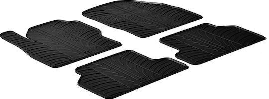 Auto Gs Σετ Μπροστινά και Πίσω Πατάκια 4τμχ για Ford Focus 2005-2009 Μαύρα