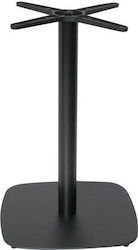 Woodwell Prato C Table Stand made of Stainless Steel with Regulator in Black Color 45x45x72cm