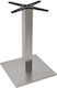 HomeMarkt Inox Stand de masă din Metal în Culoare Argintiu 45x45x72cm