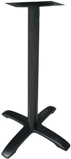 Zita Plus Astor Bar Table Base made of Cast Iron in Black Color 61x61x108cm