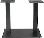 Zita Plus Flat Metallic Table Stand Black 70x40x72cm
