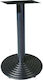 Zita Plus Snack Table Stand made of Cast Iron with Regulator in Black Color 43x43x73cm