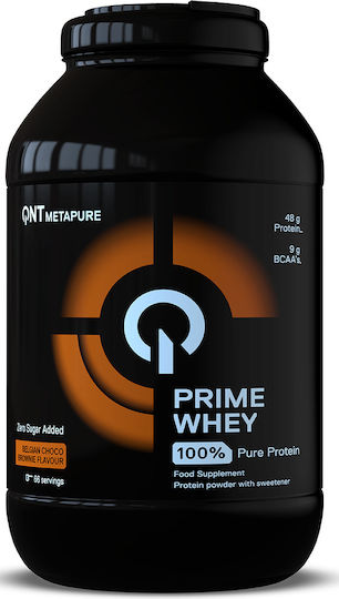 QNT Prime Whey Πρωτεΐνη Ορού Γάλακτος Χωρίς Γλουτένη με Γεύση Belgian Chocolate Brownie 2kg
